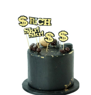 Dekoracja Topper Rich Skr Skr 5szt
