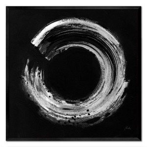 Obraz ręcznie malowany na płótnie 63x63cm zimowy księżyc