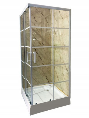 Kabina prysznicowa 80x80 biała Loft 198cm brodzik