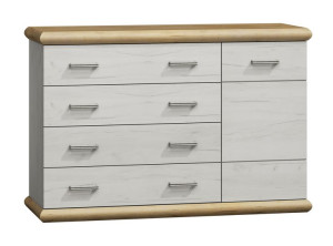 Nowoczesna Komoda 136cm Kraft Biały Bora K-9