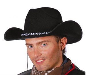 Kapelusz Kowbojski Czarny Kowboj Kowbojka Rodeo