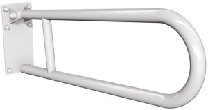 ANDEX Uchwyt półokrągły uchylny z płytą 60 cm biały