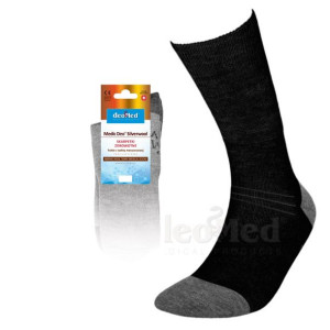 Skarpetki Medic Deo Silverwool Srebro Wełna Merynosa Czarne 38