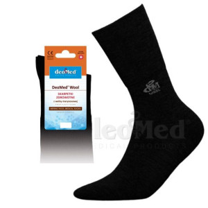 Skarpetki zdrowotne DeoMed Wool merynosa Czarne 39