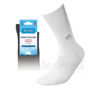 Skarpetki ze srebrem Deomed Cotton Silver Białe 43