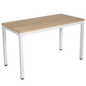 SONGMICS Biurko z drewnianym blatem 120x60x76cm białe
