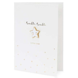 Kartka okolicznościowa "Gwiazdka - Twinkle Twinkle", PartyDeco, 10,5 x 14,
