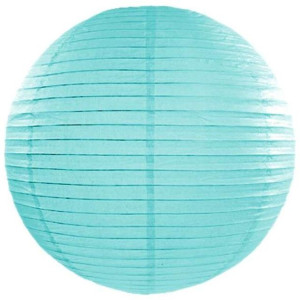 Lampion papierowy, tiffany blue, 35 cm