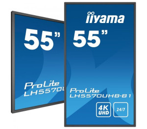 iiyama LH5570UHB-B1 55" profesjonalny wyświetlacz Digital Signage 4K UHD, w