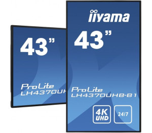 iiyama LH4370UHB-B1 43" profesjonalny wyświetlacz Digital Signage 4K UHD, w