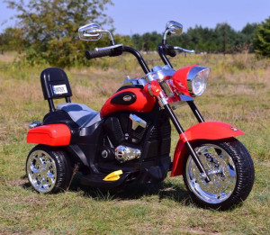 !HIT! Wielki motor na akumulator CHOPPER z oparciem+miękkie siedzenie!