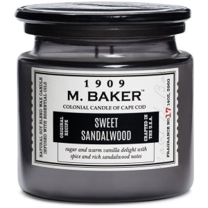 Colonial Candle M. Baker - Sweet Sandalwood - sojowa świeca zapachowa w szk