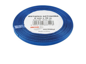 Wstążka satynowa 6mmx32m granatowa Brewis