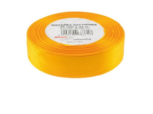 Wstążka satynowa 25mmx32m żółta Brewis