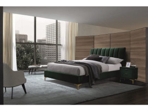 Łóżko MIRAGE VELVET 160x200 zielone SIGNAL