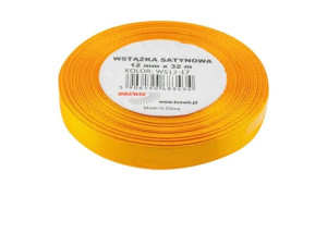 Wstążka satynowa 12mmx32m żółta Brewis