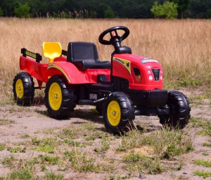 !HIT! Super traktor na pedały z przyczepką + akcesoria!