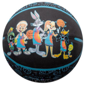 Piłka do koszykówki koszykowa Spalding Space Jam Tune Squad Roster czarno-n