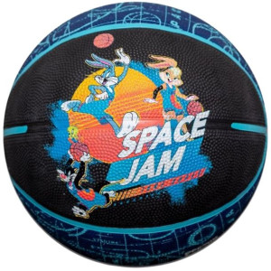 Piłka do koszykówki koszykowa Spalding Space Jam Court czarno-niebieska '6