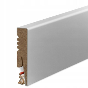 8 Listwa Przypodłogowa Mdf Szare Aluminium Dekor