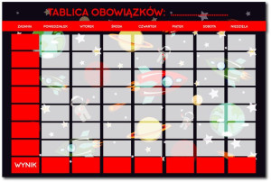 Tablica magnetyczna, tablica obowiązków KOSMOS