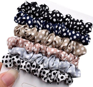 gumka frotka zestaw do włosów scrunchies 6 sztuk
