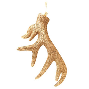 Zawieszka Na Choinkę Rogi Łosia Renifer Łoś Złote 16 Cm