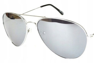lustrzanki aviator pilotki metalowe okulary lustra
