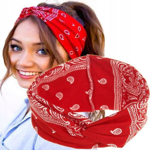 opaska do włosów turban bandamka węzeł boho