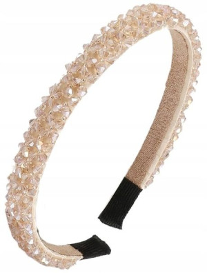 diadem opaska kryształy perełki cyrkonie do włosów