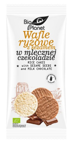 Wafle Ryżowe Z Sezamem W Mlecznej Czekoladzie Bezglutenowe Bio 100 G - Bio