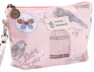 kosmetyczka organizer na kosmetyki w kwiaty boho