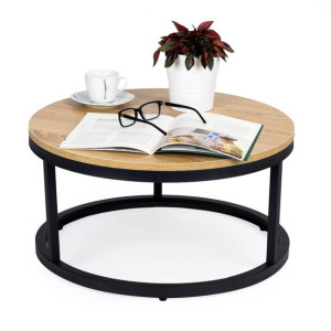 Stolik Kawowy Loft Okrągły industrialny 60 cm