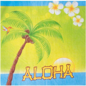 Serwetki "Hawajskie Party - ALOHA", FunnyFashion, 33 cm, 20 szt