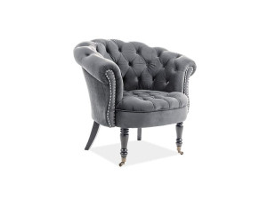 Fotel wypoczynkowy PHILIPS VELVET szary