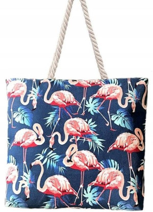 duża torba na zakupy flaming pojemna lniana bag