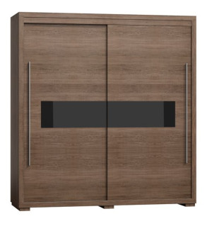 Wysoka Szafa Przesuwna 180cm Santana Ciemna Wega V40