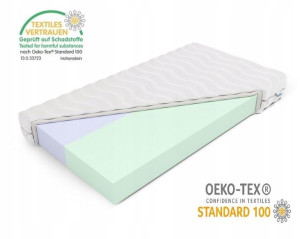 Materac PERŁA 90x200x16cm |7 stref + POKROWIEC