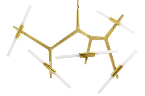 Lampa wisząca CANDELABR 10 złota
