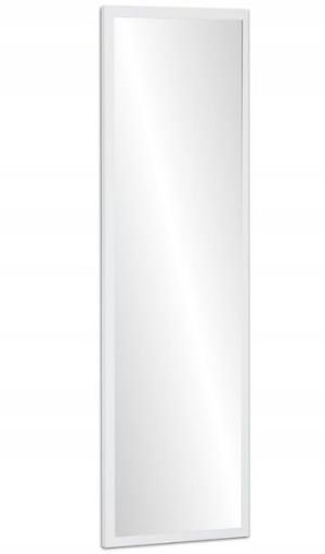 *lustro 120x30 Wąska Rama Premium 125x35 Białe