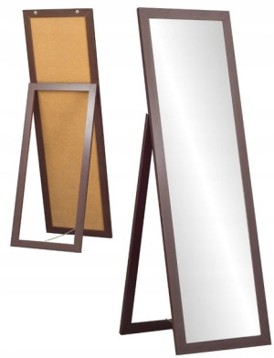 DUŻE lustro STOJĄCE rama PREMIUM 150x60 WENGE