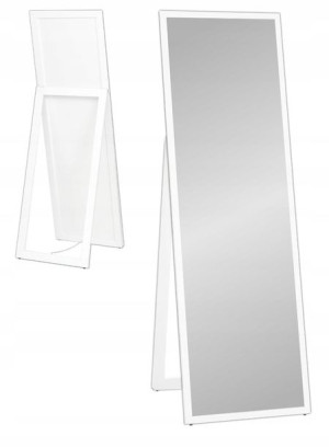 Lustro Stojące Wąska Rama Premium 160x50 Biała
