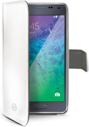 Etui Celly Wally portfel Galaxy Alpha białe klapka