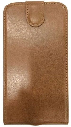 Etui case z klapką Samsung Galaxy S5 brąz TELLUR