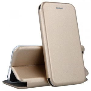 Etui IPHONE 13 portfel z klapką skóra ekologiczna Flip Elegance złote