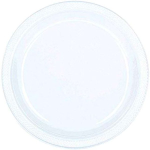 Talerzyki plastikowe "Amscan M", transparentne, 17,7 cm, 10 szt