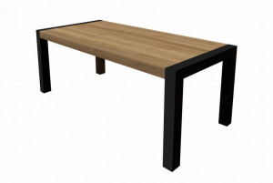 Stół dębowy loft rozkładany  metal 120-320 cm PARMA I