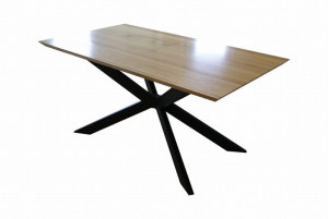 Stół SPIDER rozkładany lite drewno dębowe/metal loft