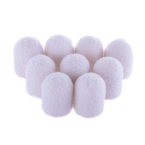 Kapturek kapturki ścierne do pedicure Fabric PODO White Biały 7mm gradacja
