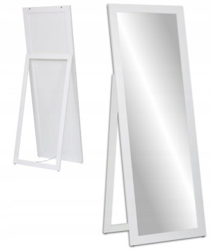 DUŻE lustro STOJĄCE w ramie 150x60 białe 9 kolorów